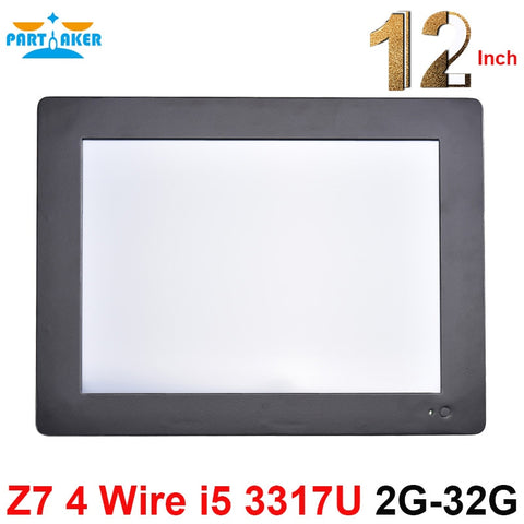 Partaker Z7 All In One Tv Computer with 2MM Slim Panel 2 RS232 12.1 Inch Intel Core I5 3317u 2G RAM 32G SSD