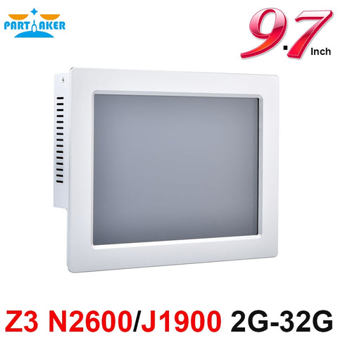 Partaker Elite Z3 Bay Trail Celeron J1900 Quad Core 9.7 Inch Taiwan High Temperature 5 Wire Fanless Touchscreen PC With 5mm