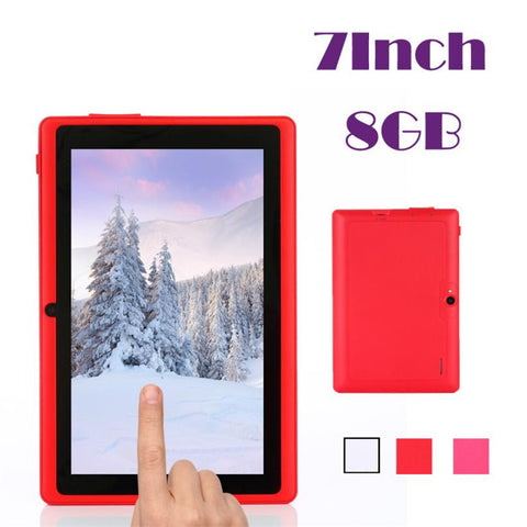 Reliable  7 Inch Multi-Color WIFI Quad Core Tablet PC HD 1024*600 Google Play Android 4.4 8GB