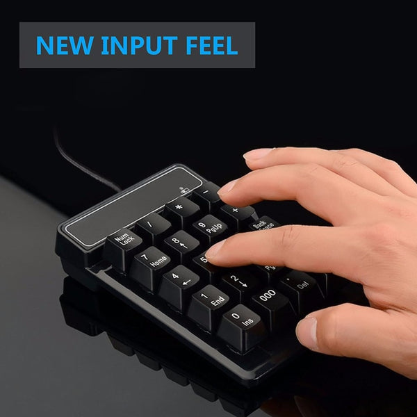 Ultra Slim USB Numeric Keypad Wired Number Pad 19 Keys Mini Digital Keyboard for Laptop PC Notebook Desktop