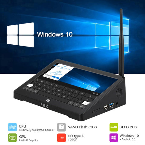 PiPO X9S Smart TV Box for Windows 10 Dual OS Cherry Trail 2GB/32GB Mini PC Bluetooth 4.0 WiFi Internet Intelligent Smart Player