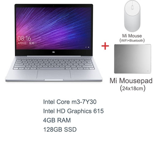 Gold English Xiaomi Air 12 Laptop Notebook Ultra Slim 12.5 inch Windows 10 IPS FHD 1920 x 1080 4GB RAM 128GB SSD HDMI 2.2GHz