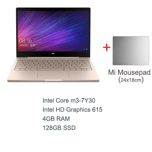 Gold English Xiaomi Air 12 Laptop Notebook Ultra Slim 12.5 inch Windows 10 IPS FHD 1920 x 1080 4GB RAM 128GB SSD HDMI 2.2GHz