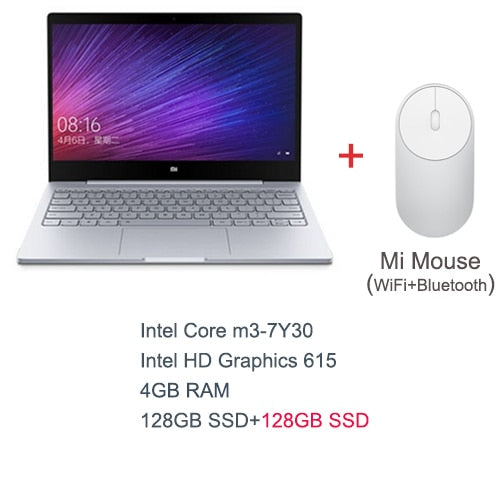 Gold English Xiaomi Air 12 Laptop Notebook Ultra Slim 12.5 inch Windows 10 IPS FHD 1920 x 1080 4GB RAM 128GB SSD HDMI 2.2GHz