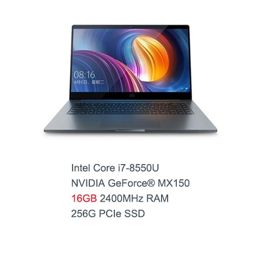 Xiaomi Mi Laptop Air Pro 15.6 Inch Notebook Intel Core i7-8550U CPU NVIDIA 16GB 256GB SSD GDDR5 Fingerprint Windows 10