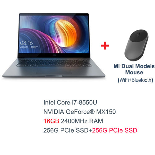 Xiaomi Mi Laptop Air Pro 15.6 Inch Notebook Intel Core i7-8550U CPU NVIDIA 16GB 256GB SSD GDDR5 Fingerprint Windows 10