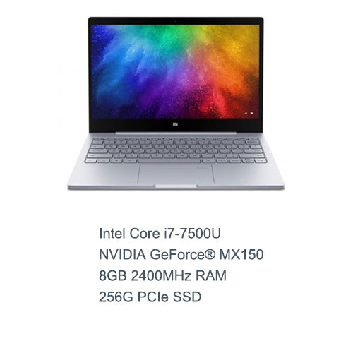 13.3 inch Xiaomi Mi Laptop Notebook Air Original Intel Core i7-7500U 8GB DDR4 Fingerprint Recognition FHD Display Windows 10