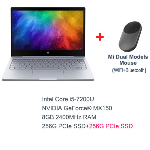 Original Xiaomi Mi Laptop Notebook Air Fingerprint Recognition Intel Core i5-7200U NVIDIA GeForce MX 13.3inch display Windows 10