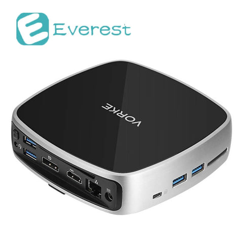 VORKE V5 Mini PC Intel Kabylake 3865U 1.8 GHz Support Dual-channel DDR4 RAM M.2 HDMI+DP AC WIFI tv box Bluetooth 4.2