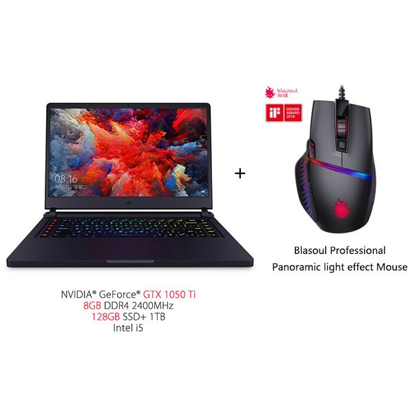 In Stock Xiaomi Mi Gaming Notebook 15.6'' 128GB/256GB SSD+1TB Quad-core 8GB 3.5GHz i5-7300HQ i7-7700HQ laptop GTX 1050 Ti/1060