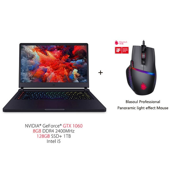 In Stock Xiaomi Mi Gaming Notebook 15.6'' 128GB/256GB SSD+1TB Quad-core 8GB 3.5GHz i5-7300HQ i7-7700HQ laptop GTX 1050 Ti/1060