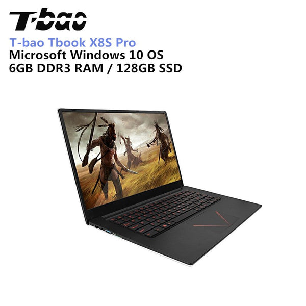 T-Bao X8S Pro Laptop Game Laptops 15.6 inch 1080P FHD Screen 6GB DDR3 RAM 128GB SSD Intel Celeron J3455 Computer Notebook Laptop
