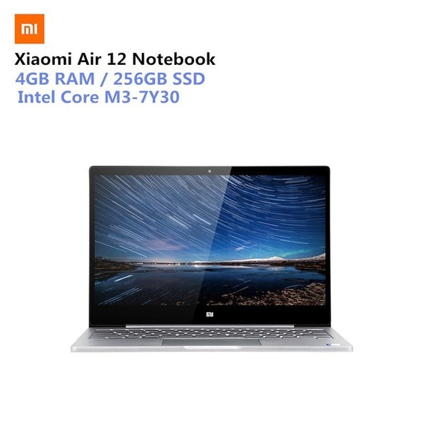 Xiaomi Air 12 Notebook 12.5 Inch Win10 CN Version 7th Gen Intel Core M3-7Y30 Dual Core 1.0GHz 4GB RAM 256GB SSD Bluetooth 4.1